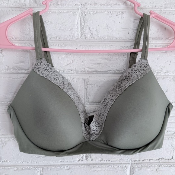 aerie Other - Aerie Green Ombre Real Sunnie Lace Demi Push Up Wireless Bra Size 36D